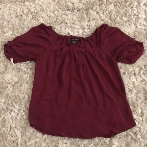 Burgundy shirt